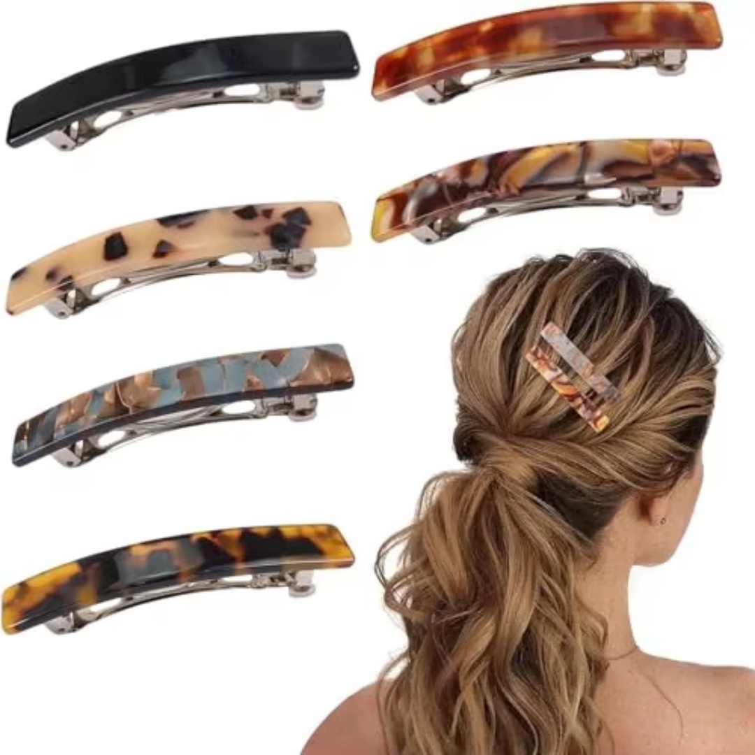 Új Acetate Hair Barrent Egyszerű felső hajcsat Elegáns teknőspáncél hajkiegészítők női lányoknak